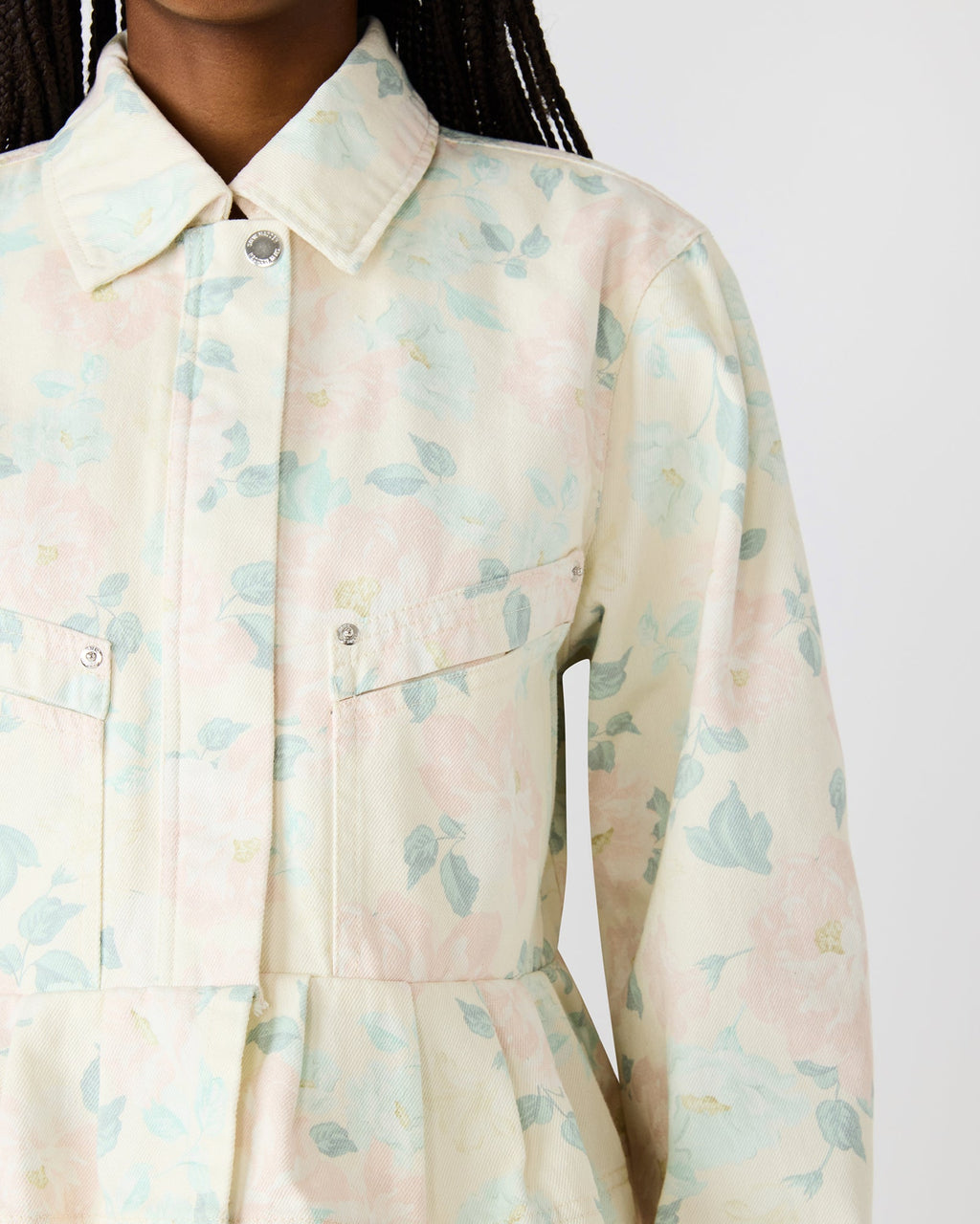 SLOAN FLORAL JACKET PEACH BEIGE  Famous | Online Store