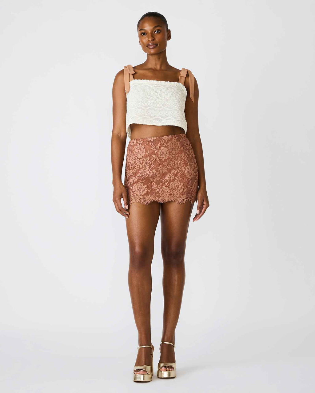 CINDI SKIRT MOCHA HEATHER