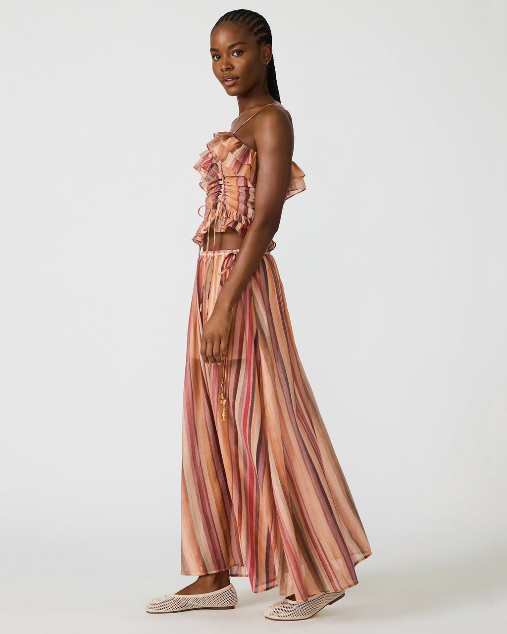 SHILLOH SKIRT STRIPE MULTI  Famous | Online Store
