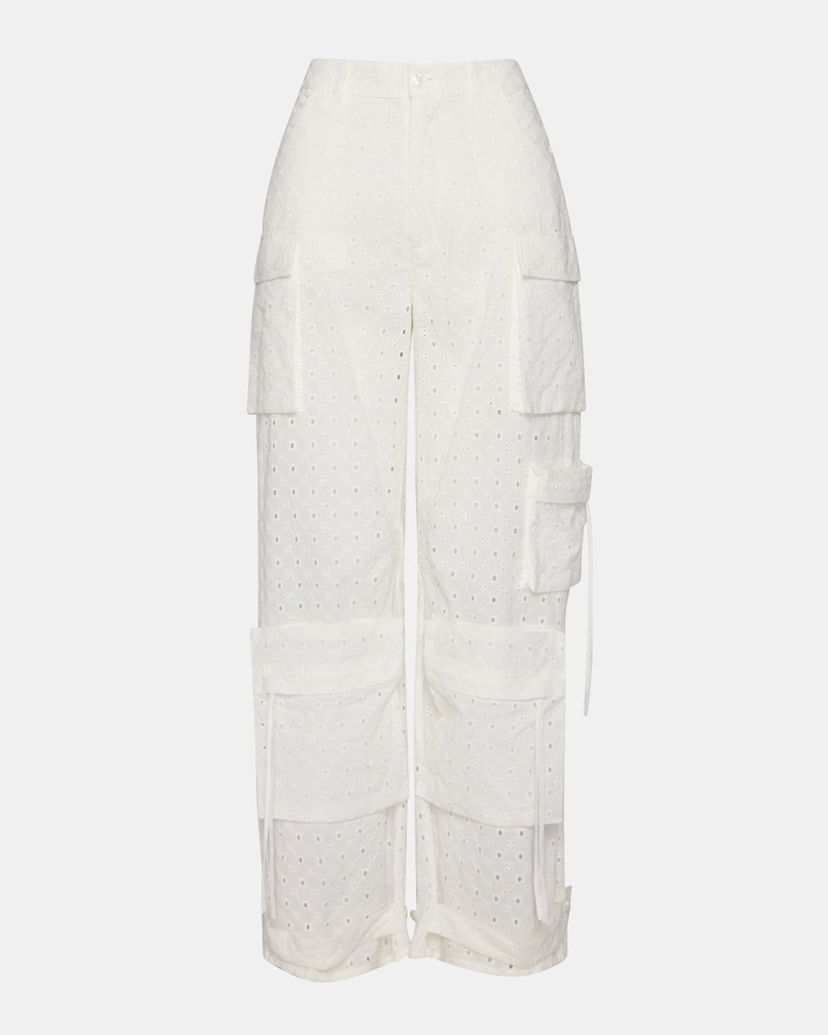 DUO PANT WHITE EYELET  Famous | Online Store