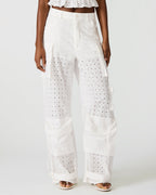 DUO PANT WHITE EYELET  Famous | Online Store