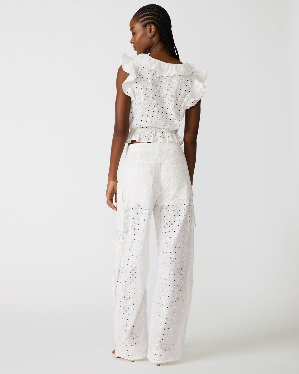 DUO PANT WHITE EYELET  Famous | Online Store