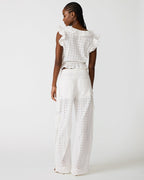 DUO PANT WHITE EYELET  Famous | Online Store