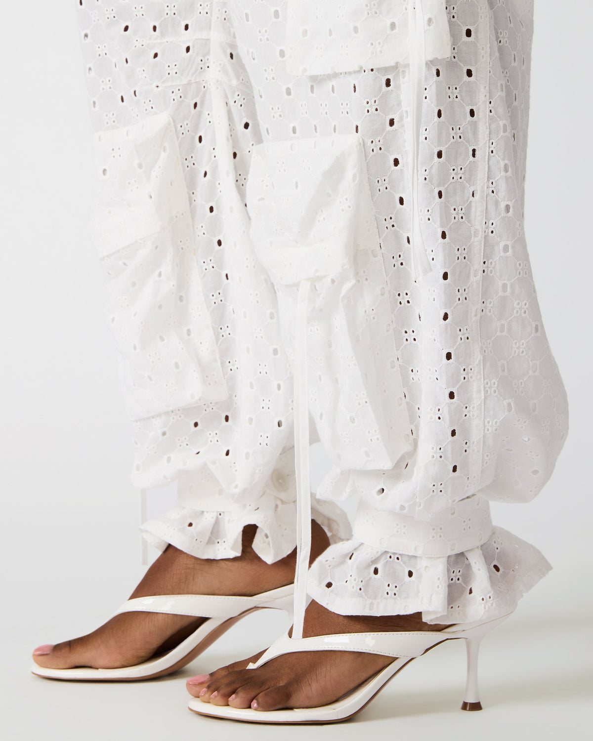 DUO PANT WHITE EYELET  Famous | Online Store