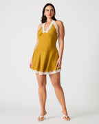 LIZA DRESS THYME GREEN  Famous | Online Store