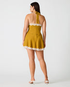 LIZA DRESS THYME GREEN  Famous | Online Store