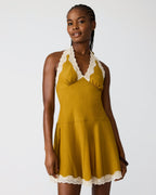 LIZA DRESS THYME GREEN  Famous | Online Store