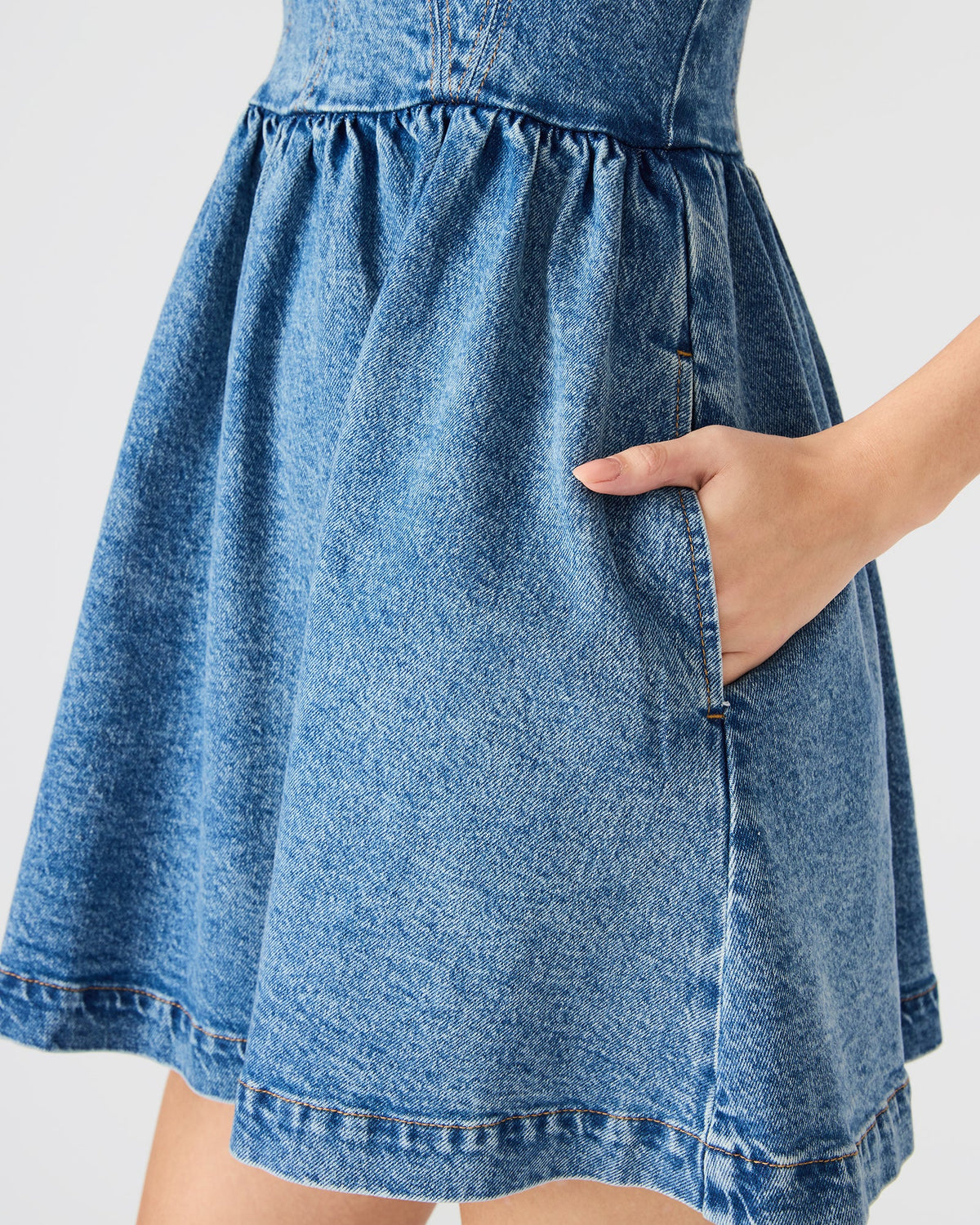 MEAGHAN DRESS BLUE HEATHER  Famous | Online Store