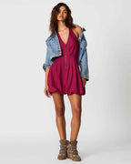 DIANNA DRESS DARK RED