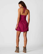 DIANNA DRESS DARK RED
