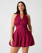 DIANNA DRESS DARK RED