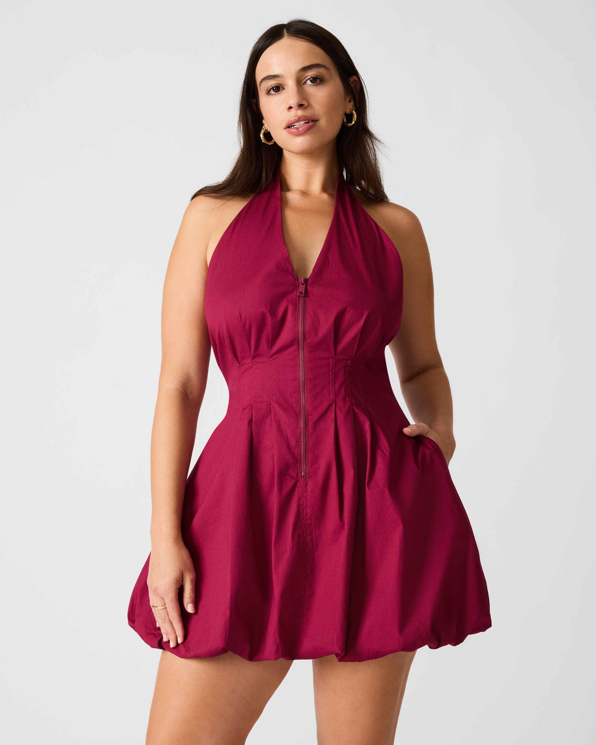 DIANNA DRESS DARK RED