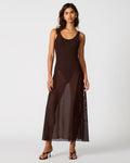 SHARLENE DRESS CHICORY COFFEE  Famous | Online Store