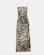 ADELLA DRESS CARAMEL ZEBRA  Famous | Online Store
