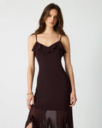 MARIANE DRESS CHOCOLATE  Famous | Online Store