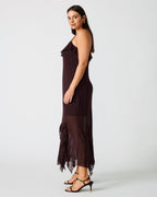 MARIANE DRESS CHOCOLATE  Famous | Online Store
