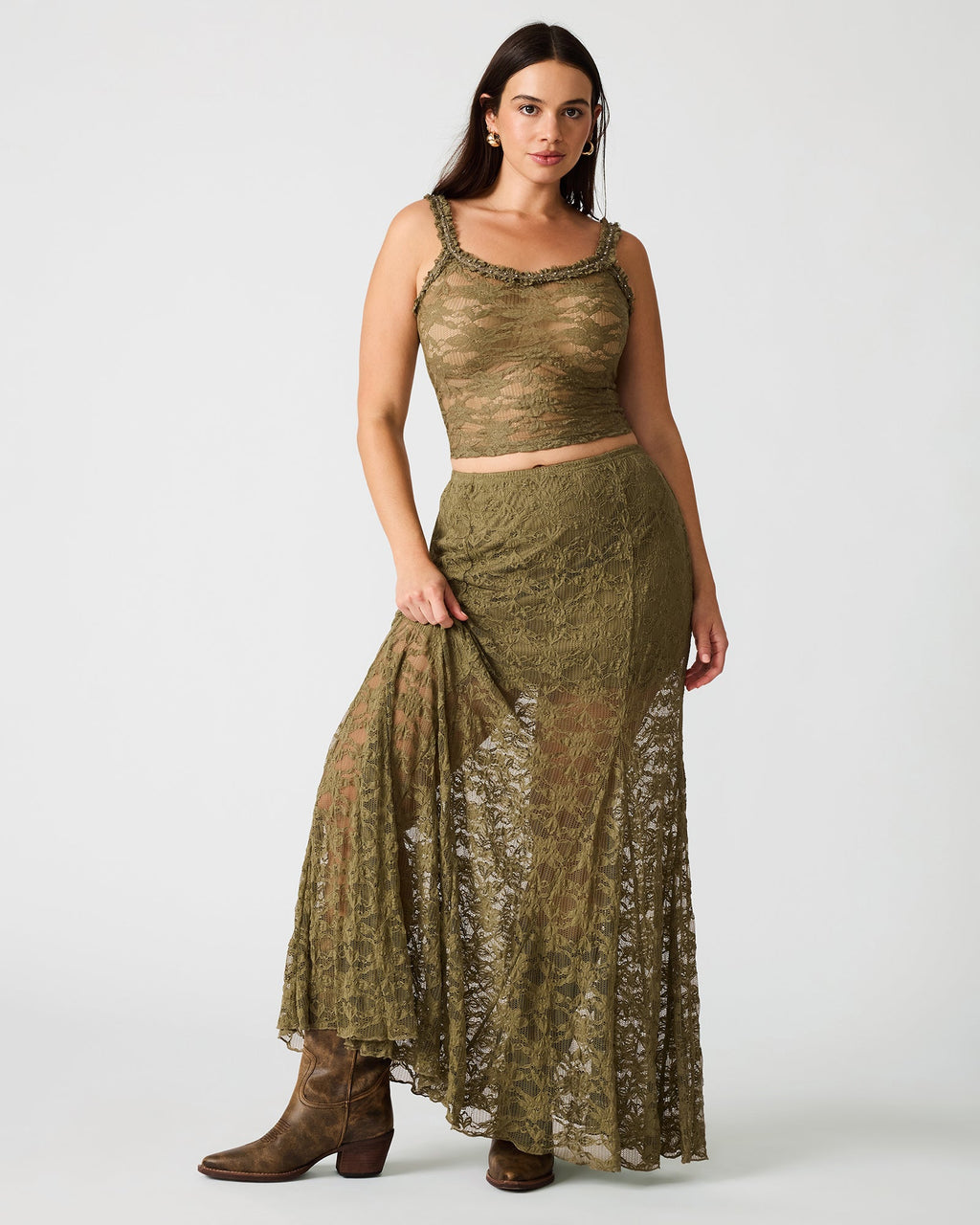 MIRABEL SKIRT MOUNTAIN GREEN  Famous | Online Store