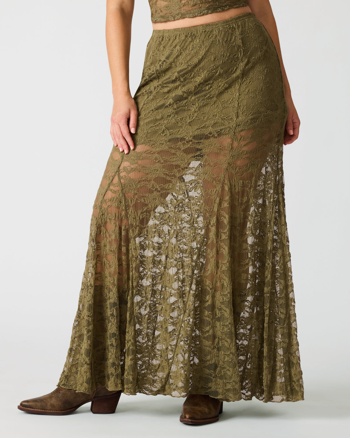 MIRABEL SKIRT MOUNTAIN GREEN  Famous | Online Store