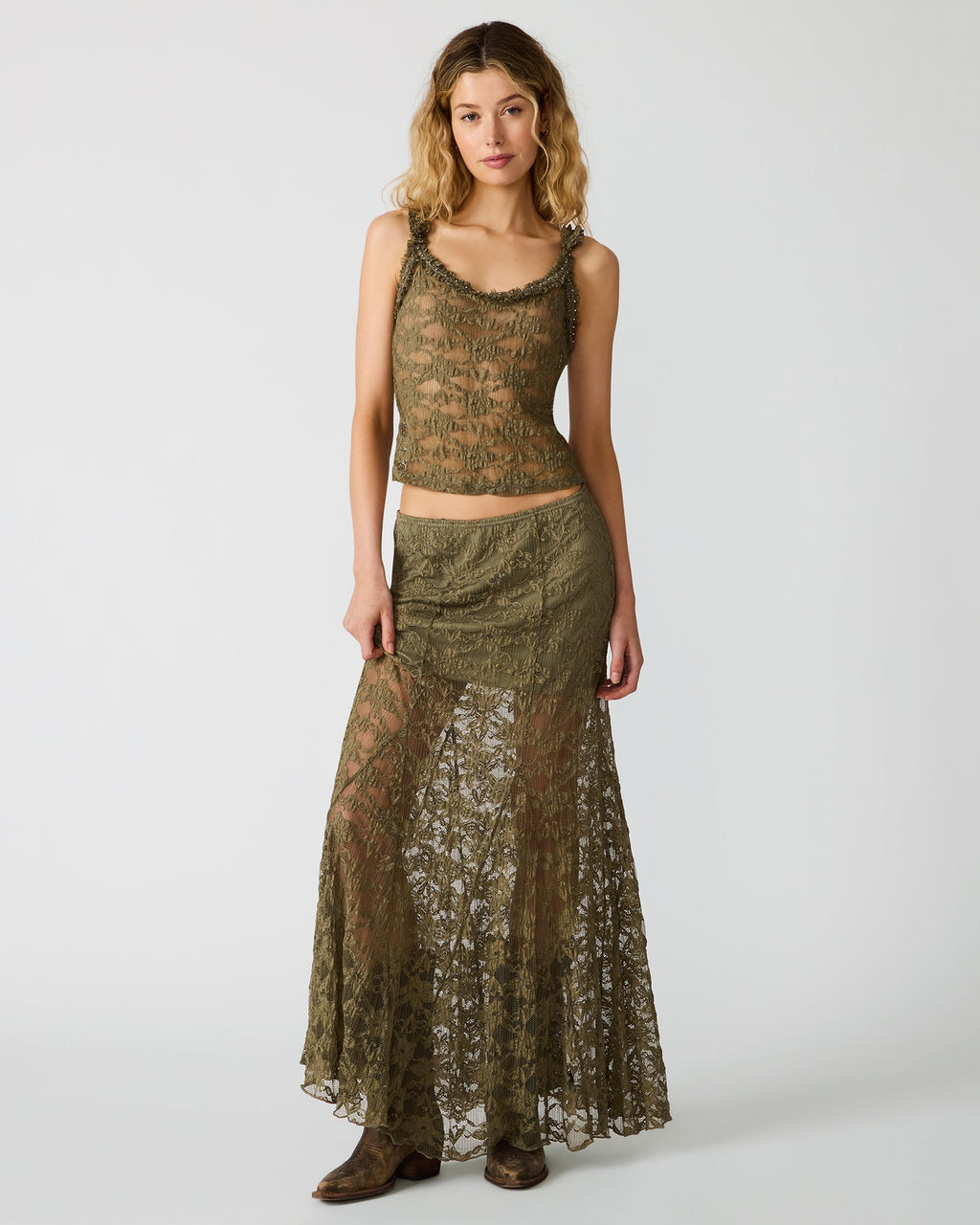 MIRABEL SKIRT MOUNTAIN GREEN  Famous | Online Store