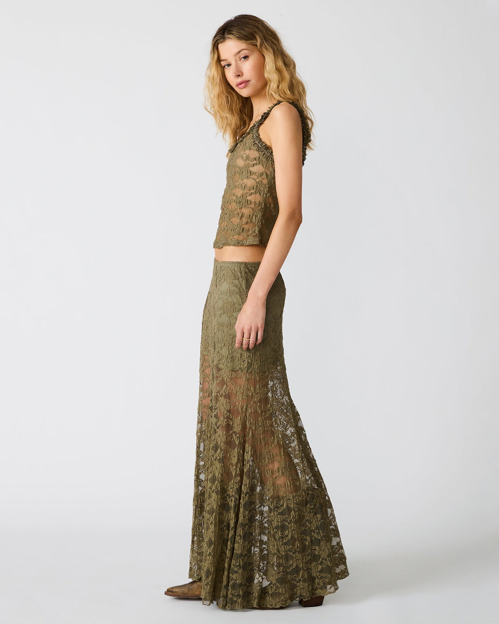 MIRABEL SKIRT MOUNTAIN GREEN  Famous | Online Store