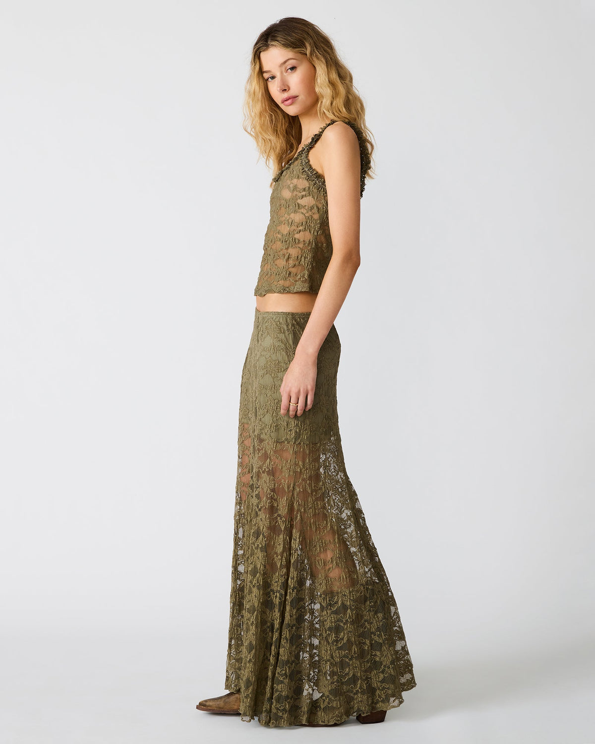 MIRABEL SKIRT MOUNTAIN GREEN  Famous | Online Store