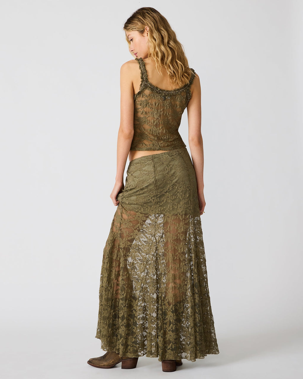 MIRABEL SKIRT MOUNTAIN GREEN  Famous | Online Store