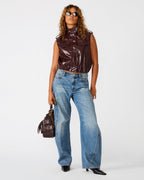 LUXIE VEST DEEP FIG  Famous | Online Store