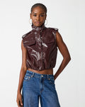 LUXIE VEST DEEP FIG  Famous | Online Store