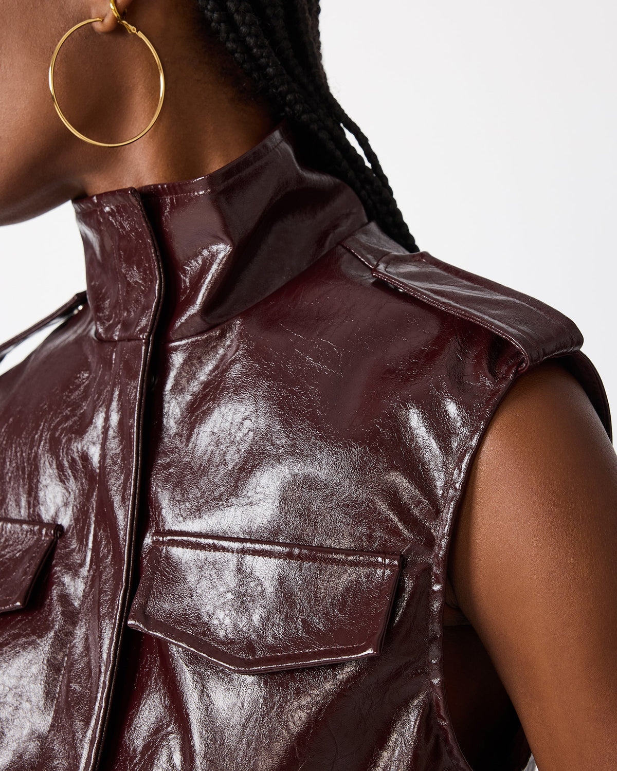LUXIE VEST DEEP FIG  Famous | Online Store