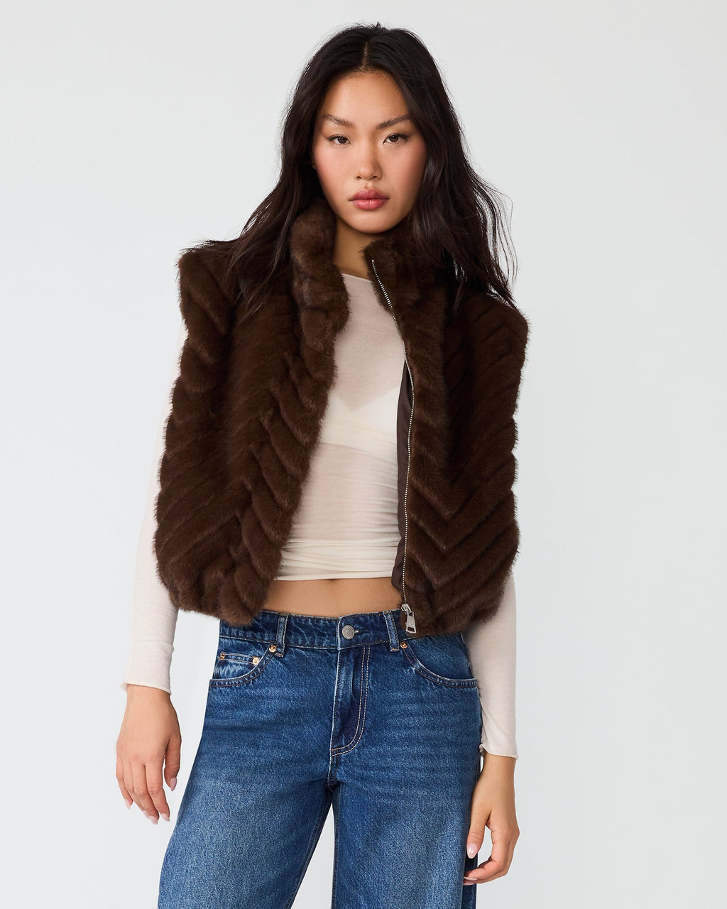 LUXIE VEST DARK ESPRESSO  Famous | Online Store