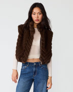 LUXIE VEST DARK ESPRESSO  Famous | Online Store