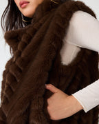LUXIE VEST DARK ESPRESSO  Famous | Online Store