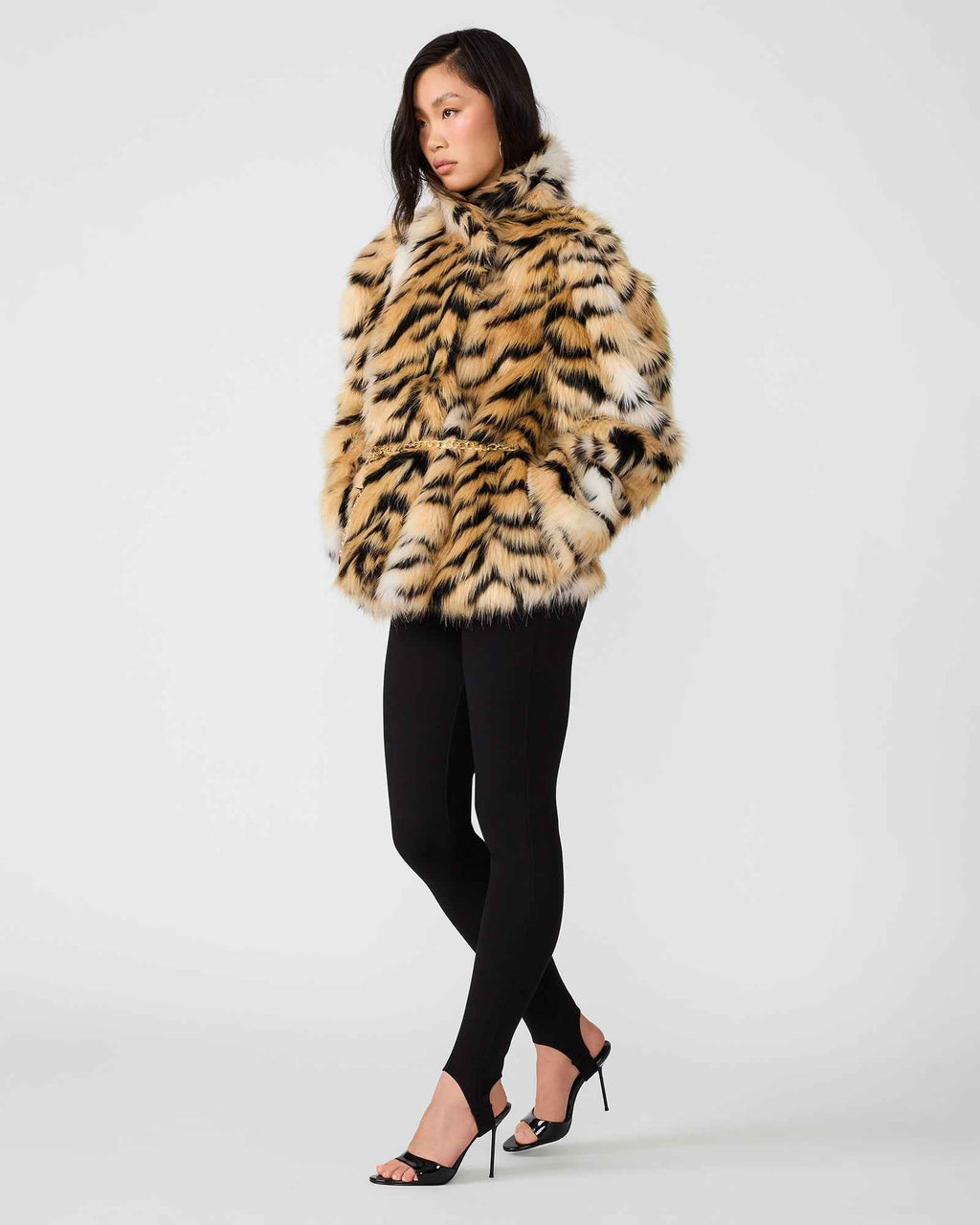 ALEXX COAT BLACK MULTI