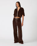 VELOUR TRACK PANT DARK ESPRESSO  Famous | Online Store