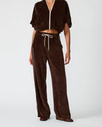VELOUR TRACK PANT DARK ESPRESSO  Famous | Online Store