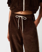 VELOUR TRACK PANT DARK ESPRESSO  Famous | Online Store