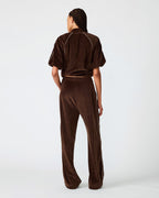 VELOUR TRACK PANT DARK ESPRESSO  Famous | Online Store