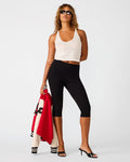 TERI KNIT CAPRI BLACK  Famous | Online Store