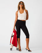 TERI KNIT CAPRI BLACK  Famous | Online Store