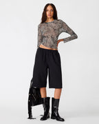 FLEECE SWEAT SHORT BLACK  Famous | Online Store