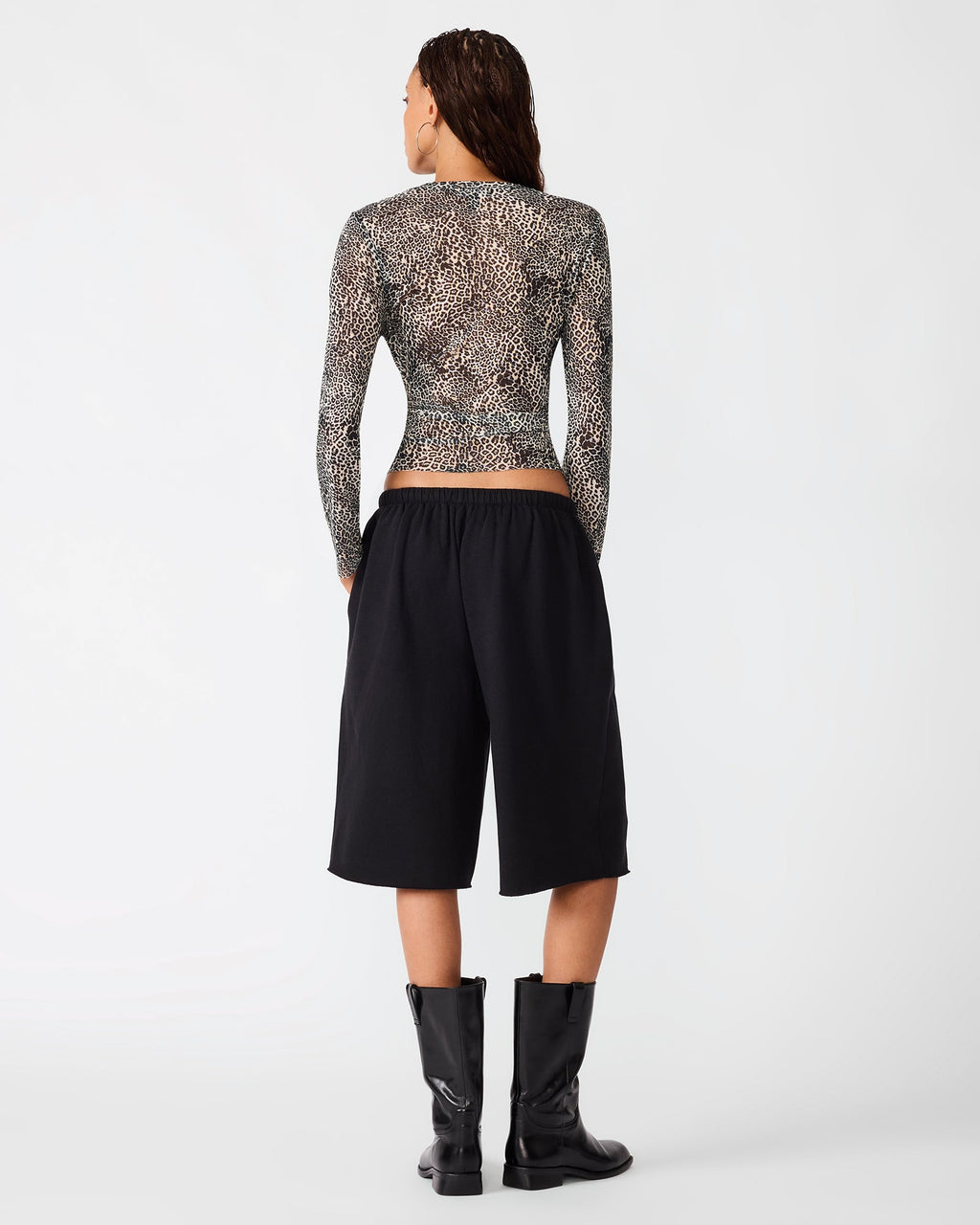 FLEECE SWEAT SHORT BLACK  Famous | Online Store