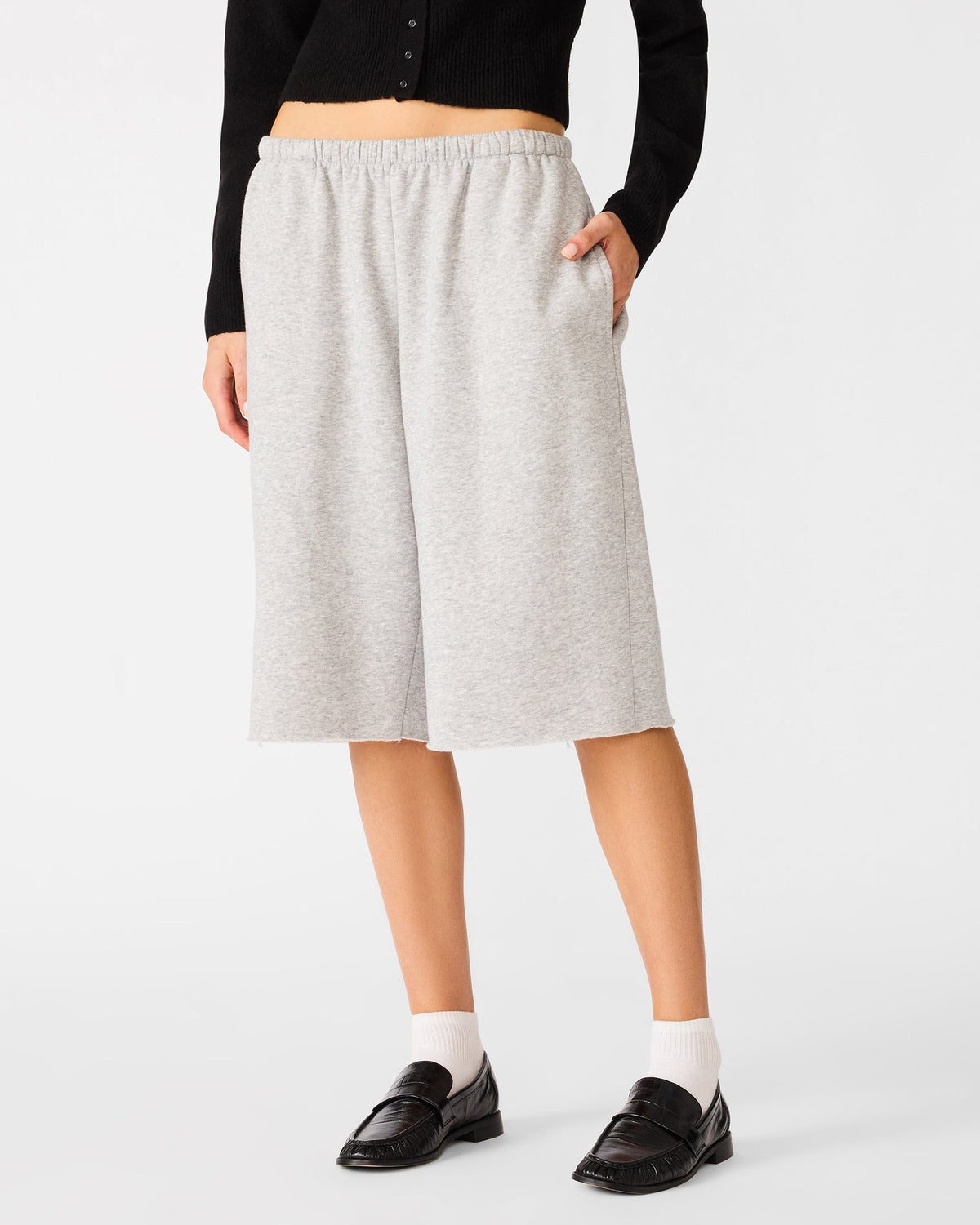 FLEECE SWEAT SHORT LIGHT HEATHER GREY  Famous | Online Store