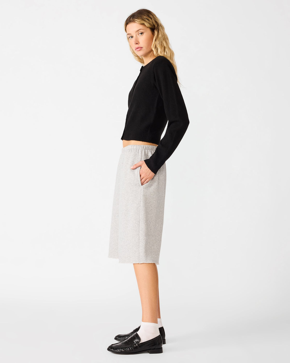 FLEECE SWEAT SHORT LIGHT HEATHER GREY  Famous | Online Store