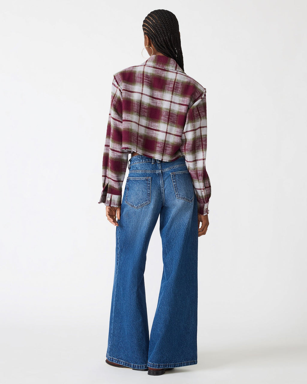 MARLOW TOP OLIVE PLAID  Famous | Online Store