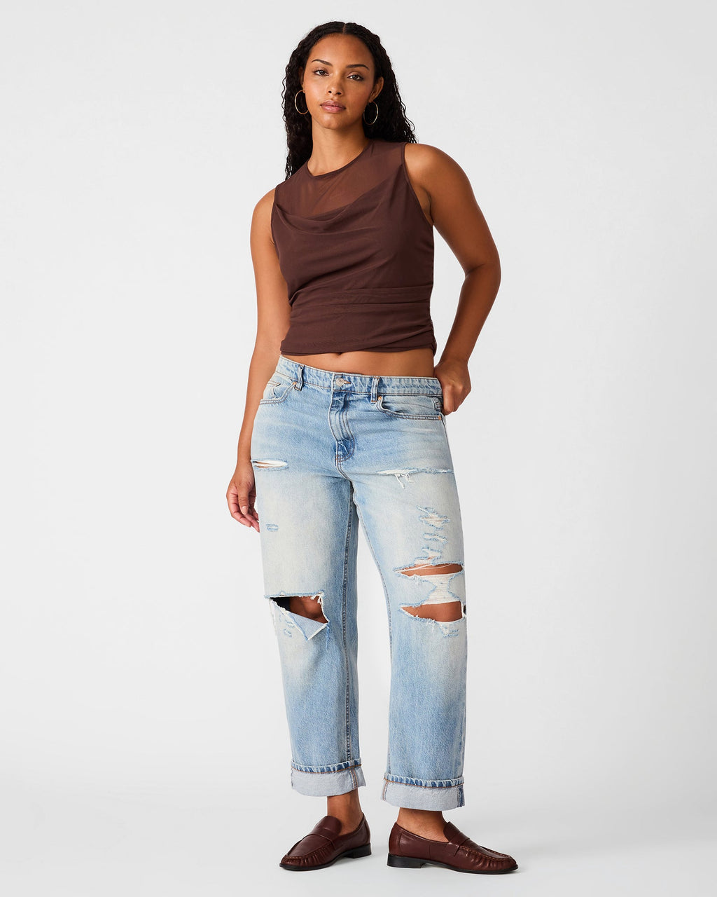 ROMAN KNIT TOP WALNUT  Famous | Online Store