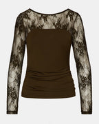 REESE KNIT TOP DARK ESPRESSO  Famous | Online Store