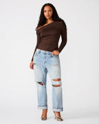 RYDER KNIT TOP WALNUT  Famous | Online Store