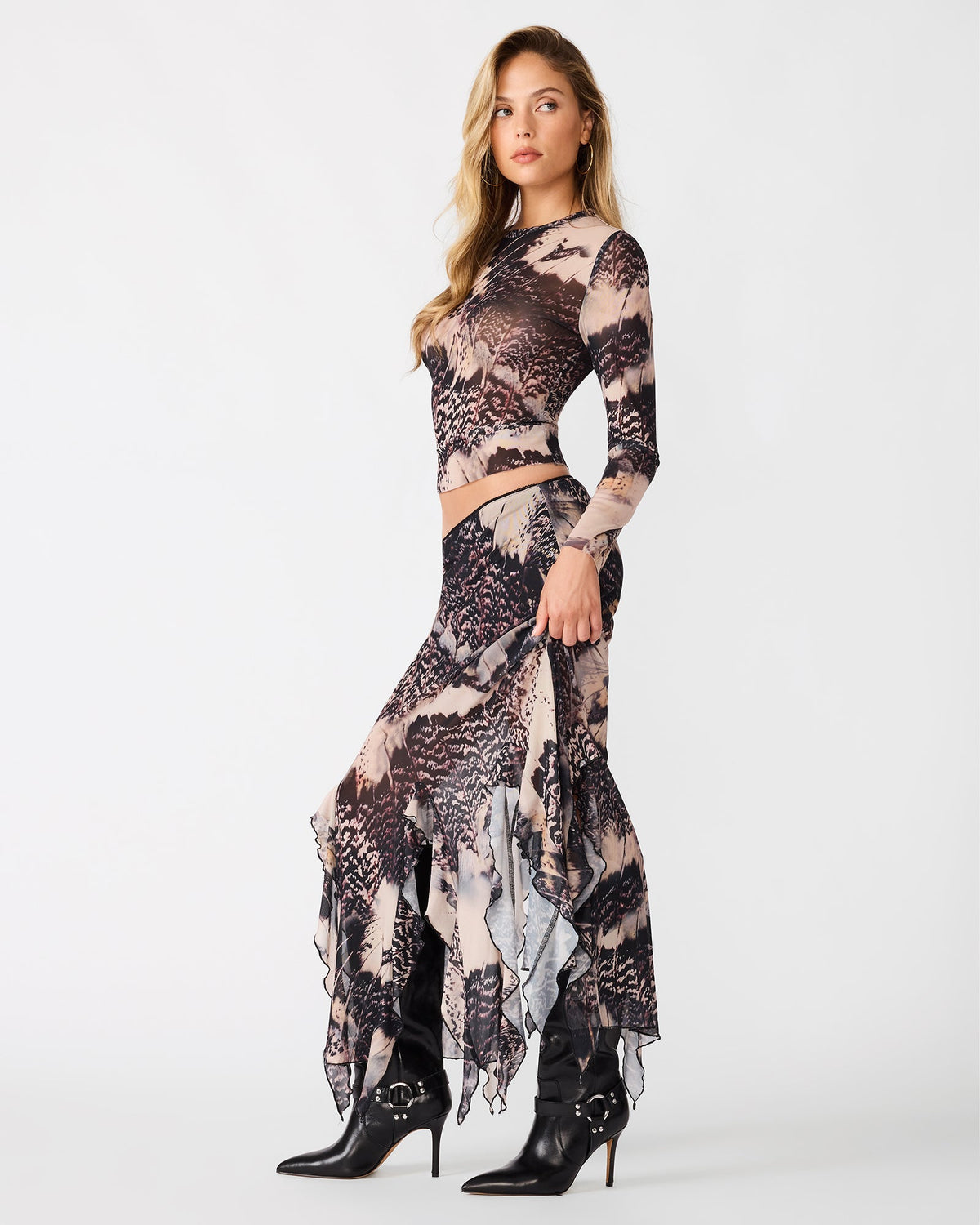 SANDY KNIT TOP MOON SHADOW  Famous | Online Store