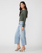 SELINE KNIT TOP DARK OLIVE  Famous | Online Store