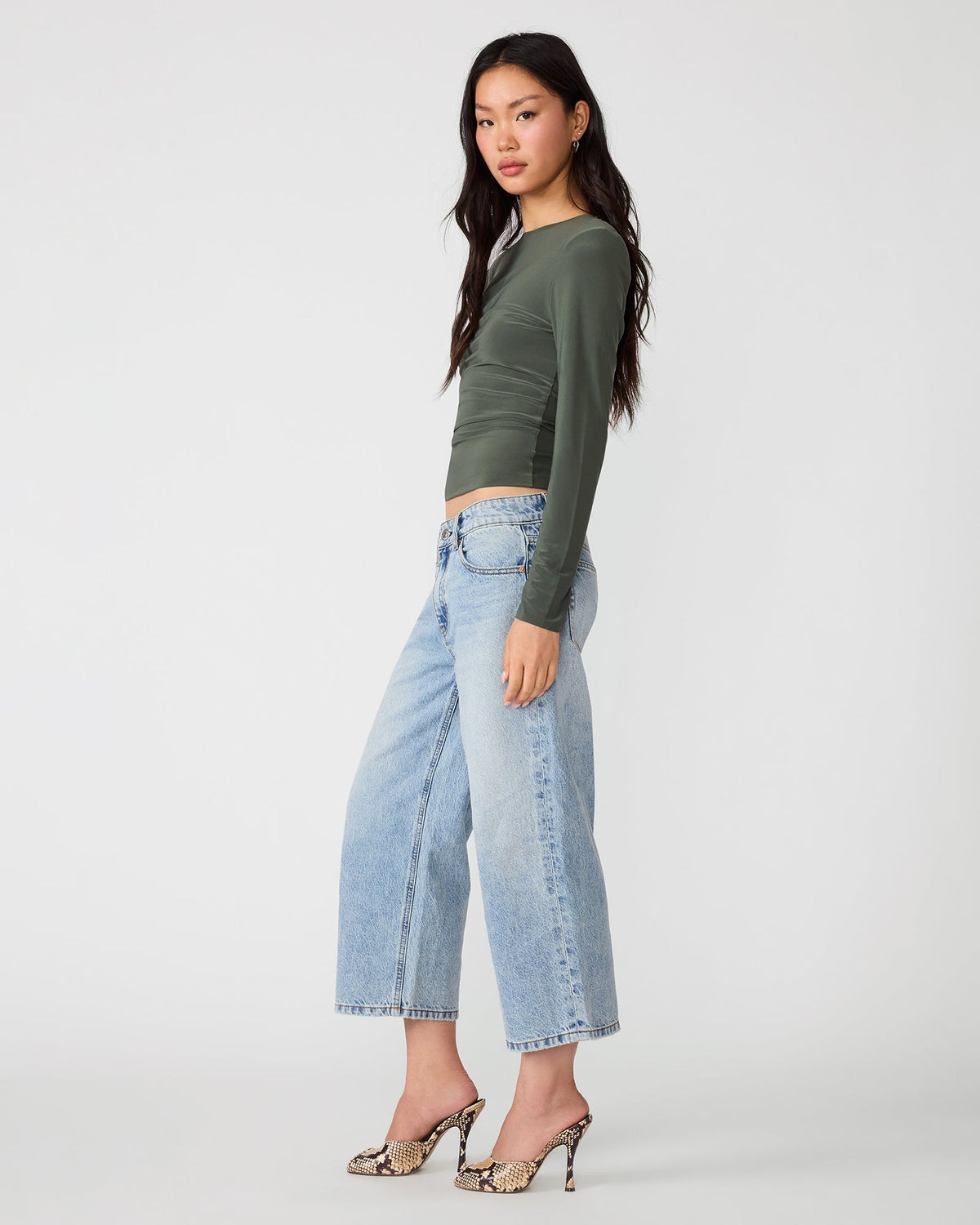 SELINE KNIT TOP DARK OLIVE  Famous | Online Store